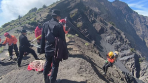 Proses evakuasi Juliana Marins di Gunung Rinjani