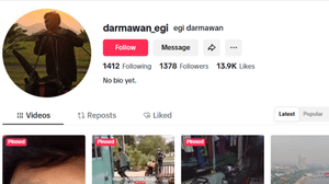 Akun TikTok Egi Juliano Darmawan @darmawan_egi