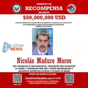 Amerika Serikat menaikkan hadiah penangkapan Presiden Venezuela Nicolas Maduro menjadi US$50 juta, dua kali lipat dari tawaran sebelumnya.