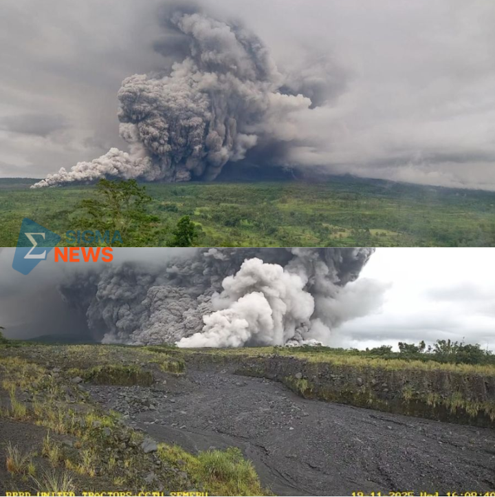Gunung Semeru Meletus Dahsyat, Awan Panas Sapu Permukiman hingga Warga Panik Berlarian