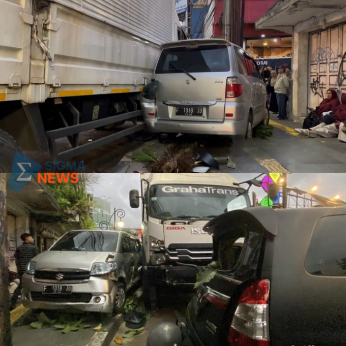 Kecelakaan Truk di Sukabumi, Seruduk 4 Mobil!